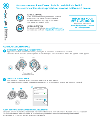 Jlab Audio JBuds Air Icon Manuel du propriétaire | Fixfr