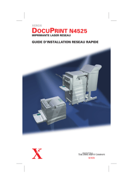 Xerox DOCUPRINT N4525 Manuel utilisateur