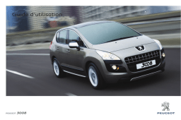 Peugeot 3008 2012 Manuel utilisateur