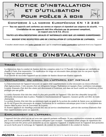 Manuel du propriétaire | Invicta AXEL 800 6584-44AXEL 900 6594-44AXEL VERTICAL 6564-44 Manuel utilisateur | Fixfr