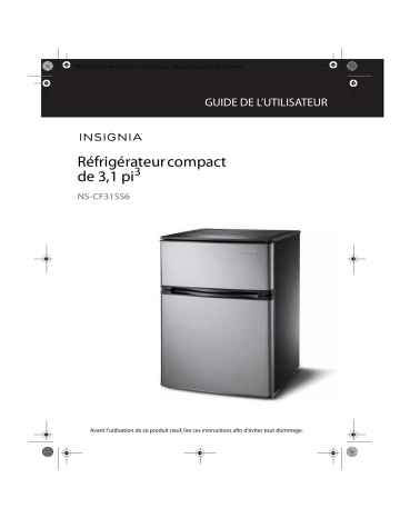 Insignia NS-CF31SS6 3.0 Cu. Ft. mini fridge Mode d'emploi | Fixfr