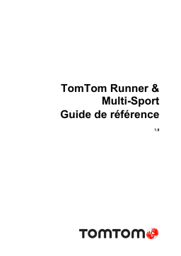 TomTom Runner GPS Watch Manuel utilisateur