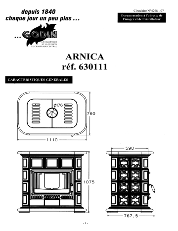 Manuel du propriétaire | Godin 630111 ARNICA Manuel utilisateur | Fixfr