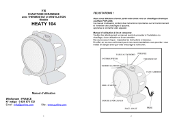 PUR LINE HEATY 104 Manuel utilisateur