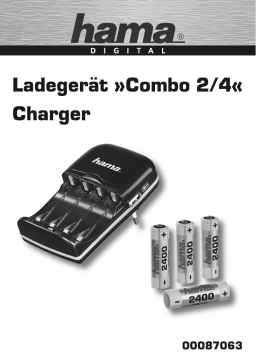 Hama 00087063 Set - "Combo" 2/4 Charger and 4 AA (Mignon-HR6) 2400 mAh Batteries Manuel utilisateur