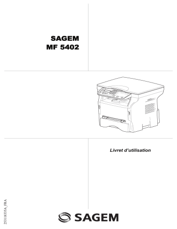 Manuel du propriétaire | Sagem MF 5402 Manuel utilisateur | Fixfr