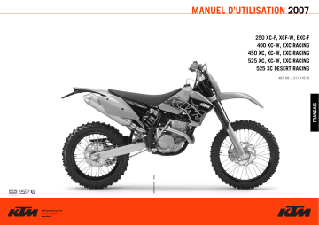 Manuel du propriétaire | KTM 250 EXC-F Manuel utilisateur | Fixfr