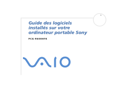 Sony PCG-R600HFK Manuel utilisateur