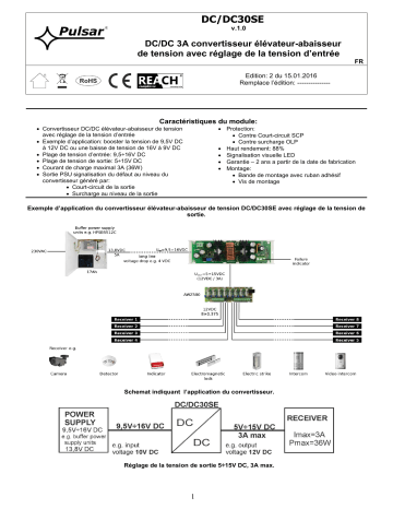 Mode d'emploi | Pulsar DC/DC30SE Manuel utilisateur | Fixfr