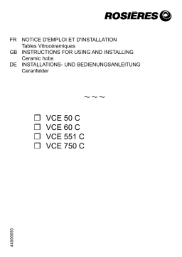 ROSIERES VCE 750 CPN Manuel utilisateur