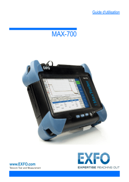 EXFO MAX-700 Mode d'emploi