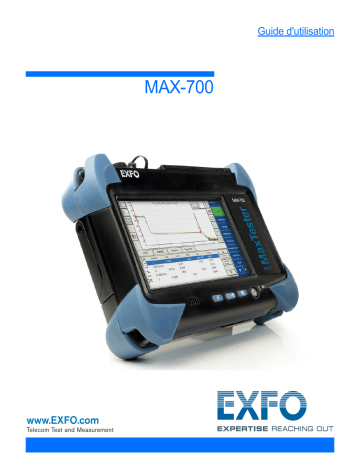 EXFO MAX-700 Mode d'emploi | Fixfr