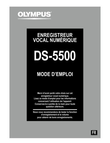Olympus DS 5500 Mode d'emploi | Fixfr