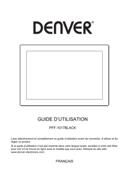Denver PFF-1017BLACK 10.1” digital Wi-Fi photoframe Manuel utilisateur
