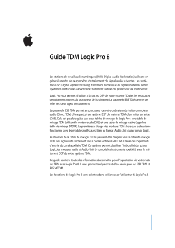 Apple Logic Pro 8 Manuel utilisateur