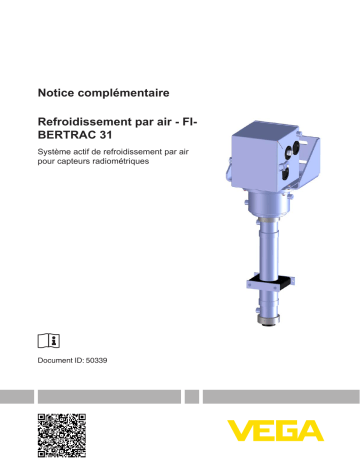 Water/Air cooling FIBERTRAC 31 | Vega FIBERTRAC 31 Radiometric sensor for continuous level measurement Manuel utilisateur | Fixfr