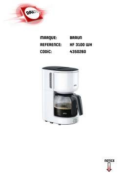 Braun KF3100WH PUREASE Manuel utilisateur