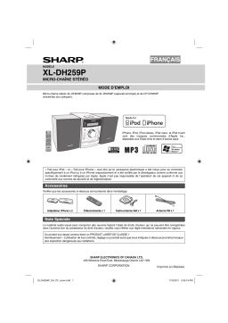 Sharp XL-DH259P Manuel utilisateur