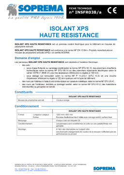 Castorama Panneau polystyrène extrudé emboîtable multi-usage Soprema 125 x 60 cm ép. 30 mm R. 0,90 m²K/W Mode d'emploi