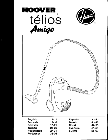 Manuel du propriétaire | Hoover TELIOS AMIGO Manuel utilisateur | Fixfr