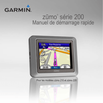 Guide de démarrage rapide | Garmin Zumo 200 Manuel utilisateur | Fixfr