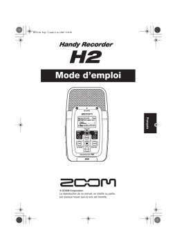 Zoom H2 Mode d'emploi