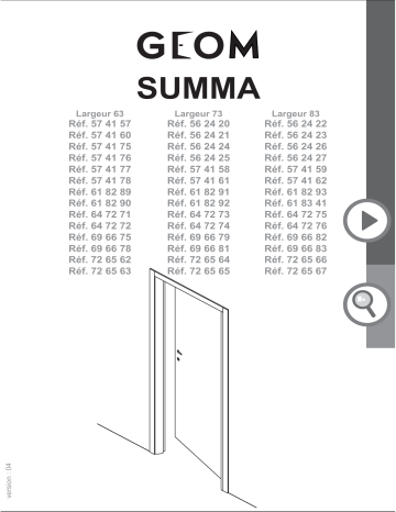 Geom Summa gris clair 83cm poussant gauche Mode d'emploi | Fixfr