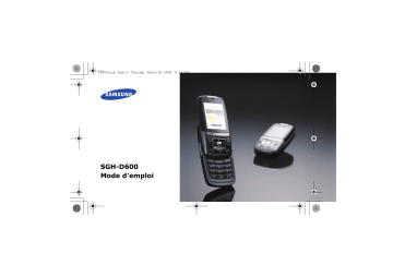 Mode d'emploi | Samsung SGH-D600 Manuel utilisateur | Fixfr