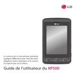 LG S&eacute;rie KP500 Manuel utilisateur