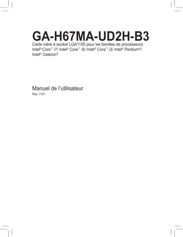Manuel du propriétaire | Gigabyte GA-H67MA-UD2H-B3 Manuel utilisateur | Fixfr