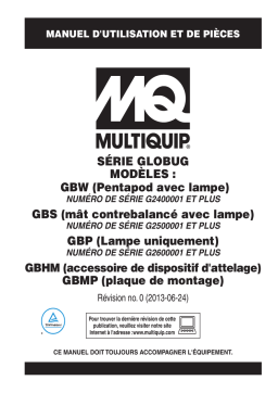 MQ Multiquip GBW-GBS-GBP Manuel utilisateur