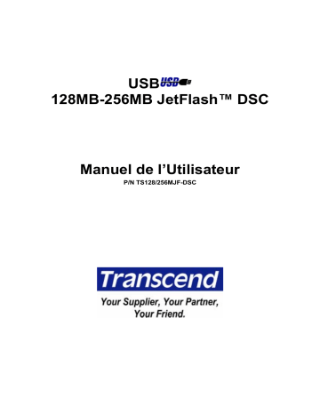 Manuel du propriétaire | Transcend TS128MJF-DSC Manuel utilisateur | Fixfr