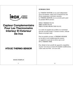 Irox Sensor Manuel utilisateur
