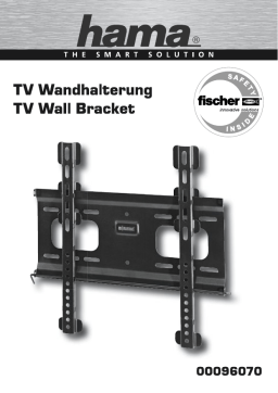 Hama 00096070 "Ultra-Slim" TV Wall Bracket, VESA 400x400, fix Manuel utilisateur