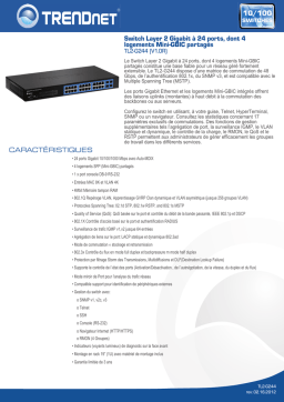 Trendnet TL2-G244 24-Port Gigabit Layer 2 Switch Fiche technique