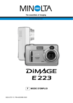 Konica Minolta DiMAGE E223 Manuel utilisateur