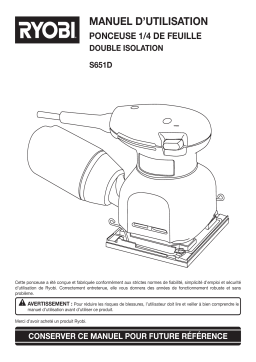 Ryobi S651D Manuel utilisateur