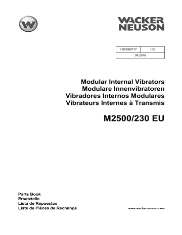 Wacker Neuson M2500/230 EU Modular Internal Vibrator Manuel utilisateur | Fixfr