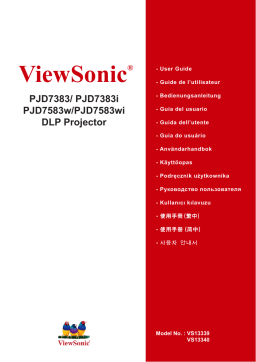 ViewSonic PJD7583w Manuel utilisateur