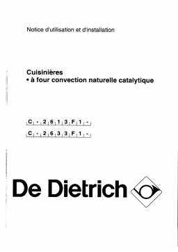 De Dietrich CD2613F1 Manuel utilisateur