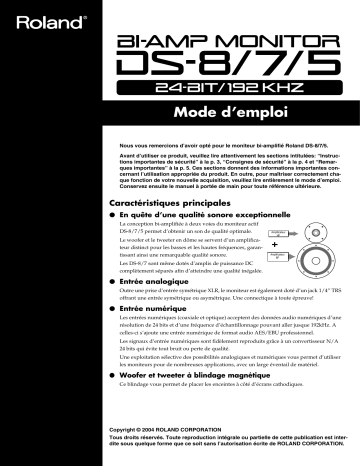 Manuel du propriétaire | Roland DS-5 Manuel utilisateur | Fixfr