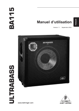 Behringer BA115 Manuel utilisateur