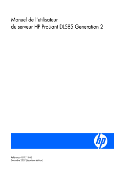 HP PROLIANT DL585 G2 SERVER Manuel utilisateur