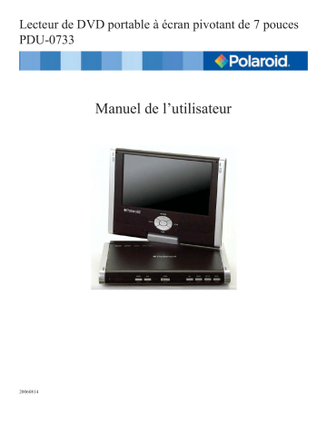Manuel du propriétaire | Polaroid PDU-0733 Manuel utilisateur | Fixfr