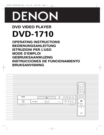 Manuel du propriétaire | Denon DVD-1710 Manuel utilisateur | Fixfr