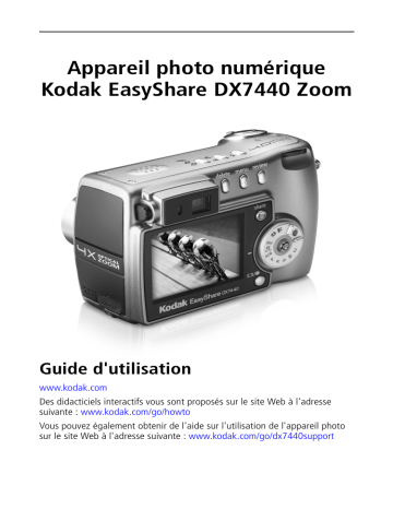 Mode d'emploi | Kodak EasyShare DX7440 Zoom Manuel utilisateur | Fixfr
