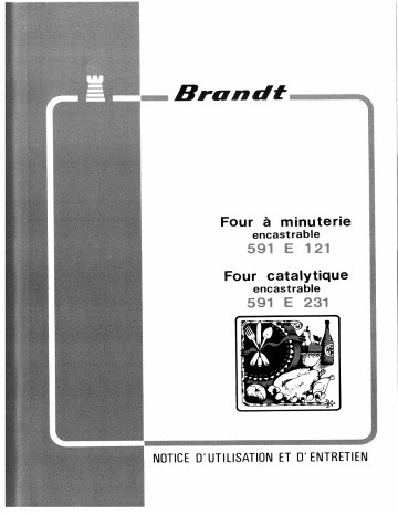 Manuel du propriétaire | Brandt 591E23 Manuel utilisateur | Fixfr