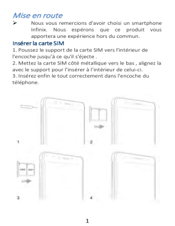 X601 | Infinix Note 3 3G Mode d'emploi | Fixfr