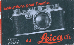 Leica III c Mode d'emploi