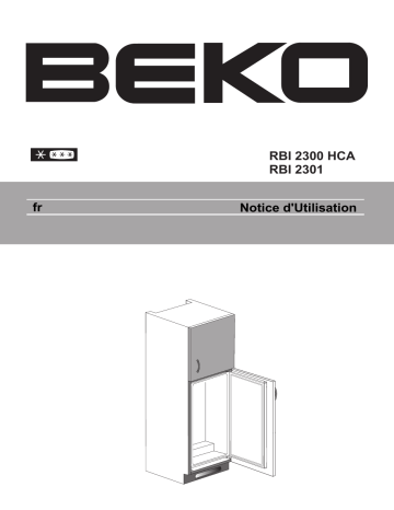 Manuel du propriétaire | Beko RBI2301 Manuel utilisateur | Fixfr